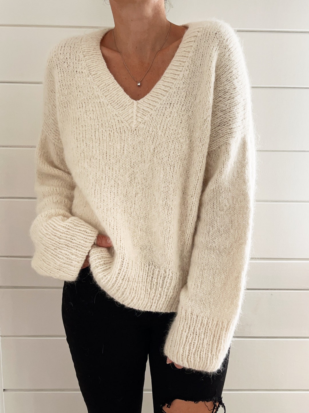 Knitting Pattern Home Sweater V Neck Top Down Knitting Pattern - Etsy UK