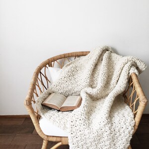 Crochet Pattern Chunky Wool Blanket Afghan Throw Original The BIRCH Blanket image 3