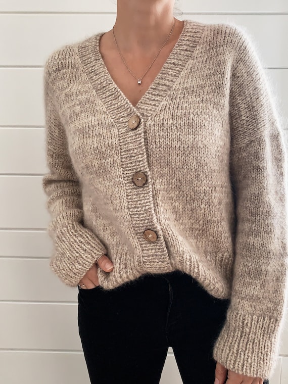 Knitting Pattern Home Cardigan V Neck - Etsy UK