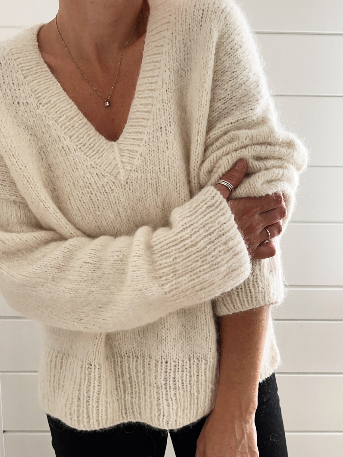 Knitting Pattern Home Sweater V Neck Top Down Knitting Pattern - Etsy