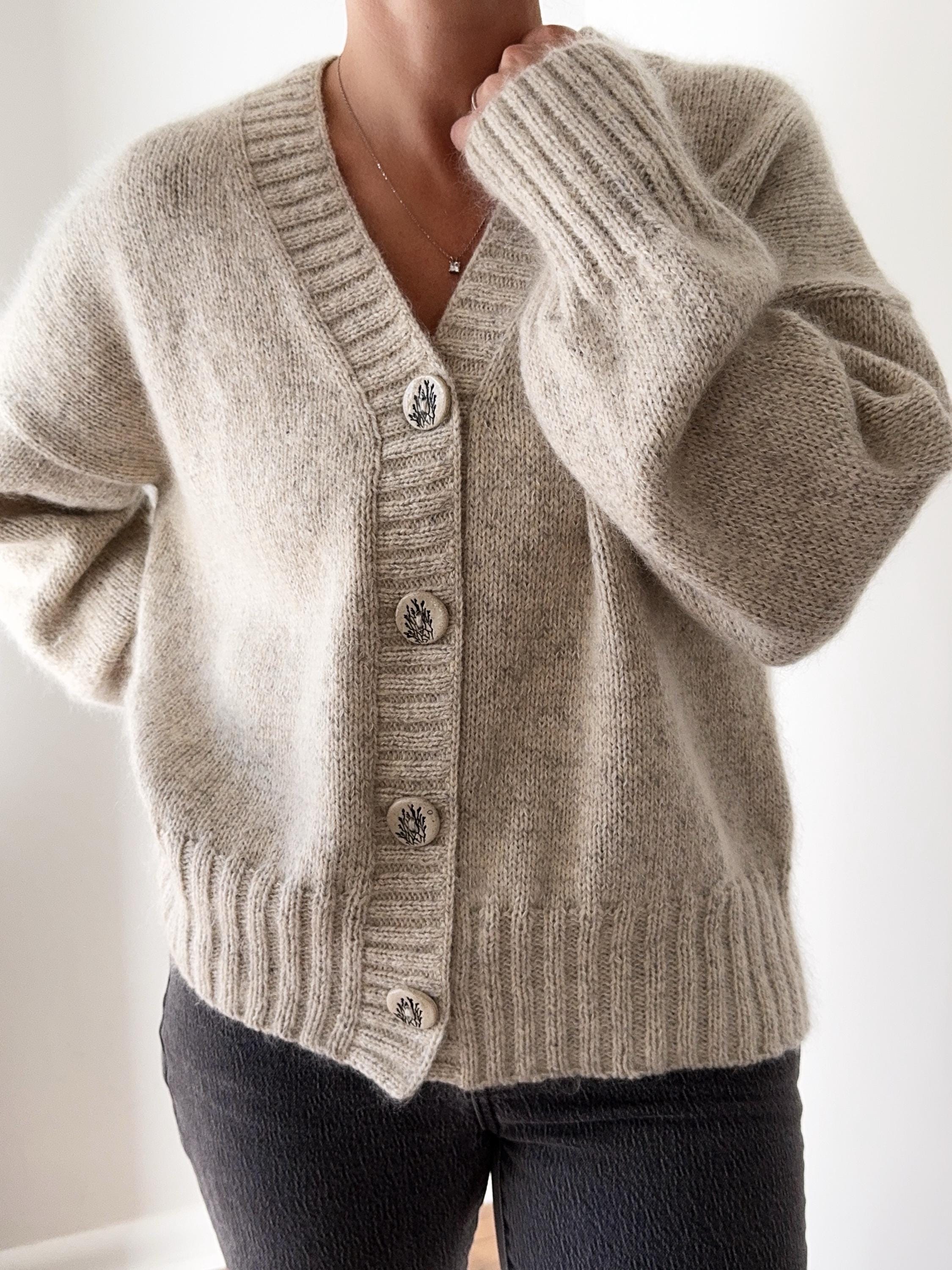 Knitting Pattern Instructions Harlow Cardigan V Neck Top
