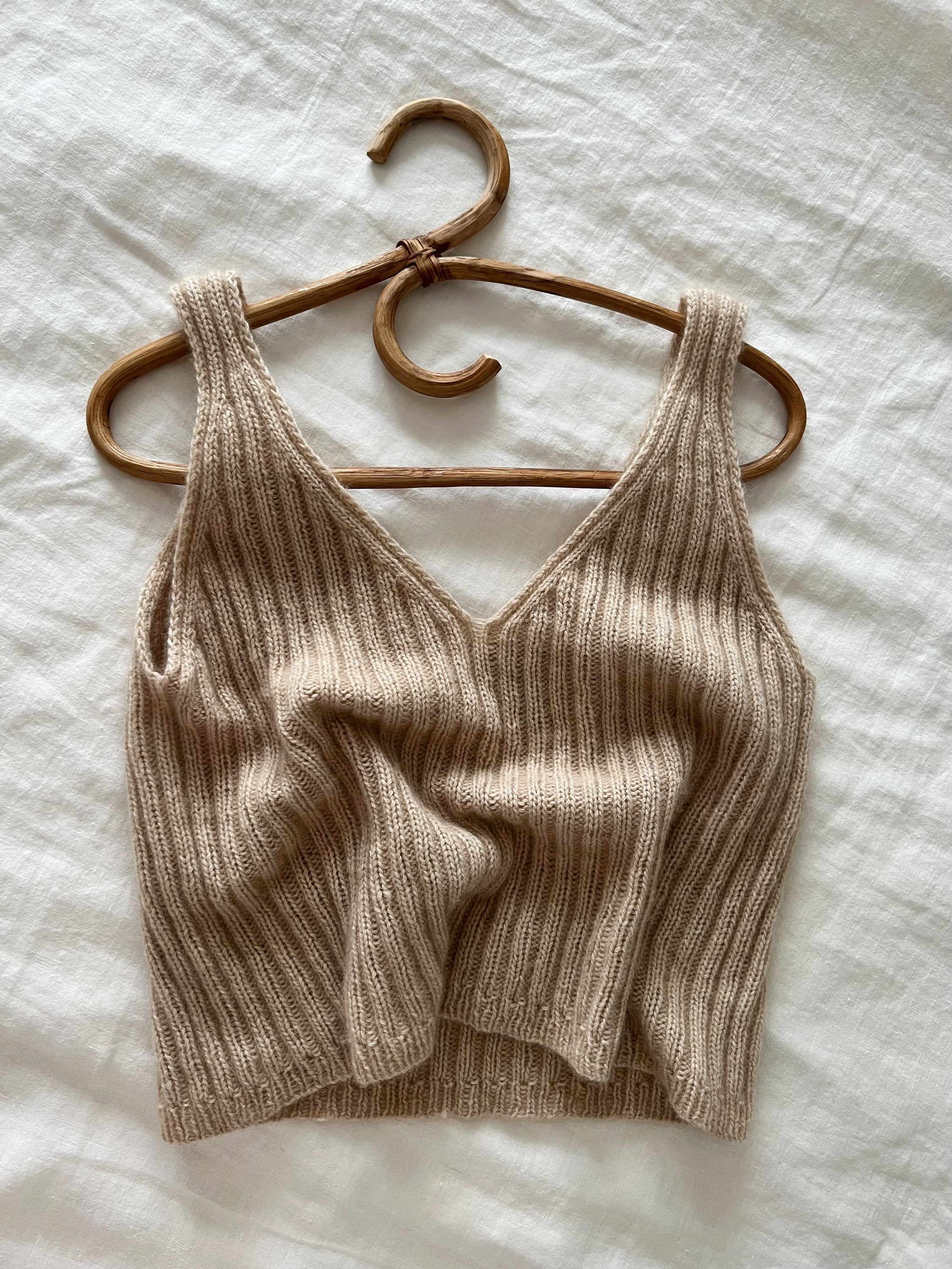 Knitting Pattern Remi Camisole Top Down Knitting Pattern Ribbed