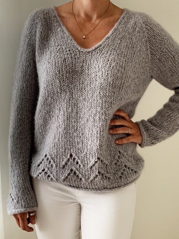 Knitting Pattern Top-down Sweater Pullover the Evermore - Etsy
