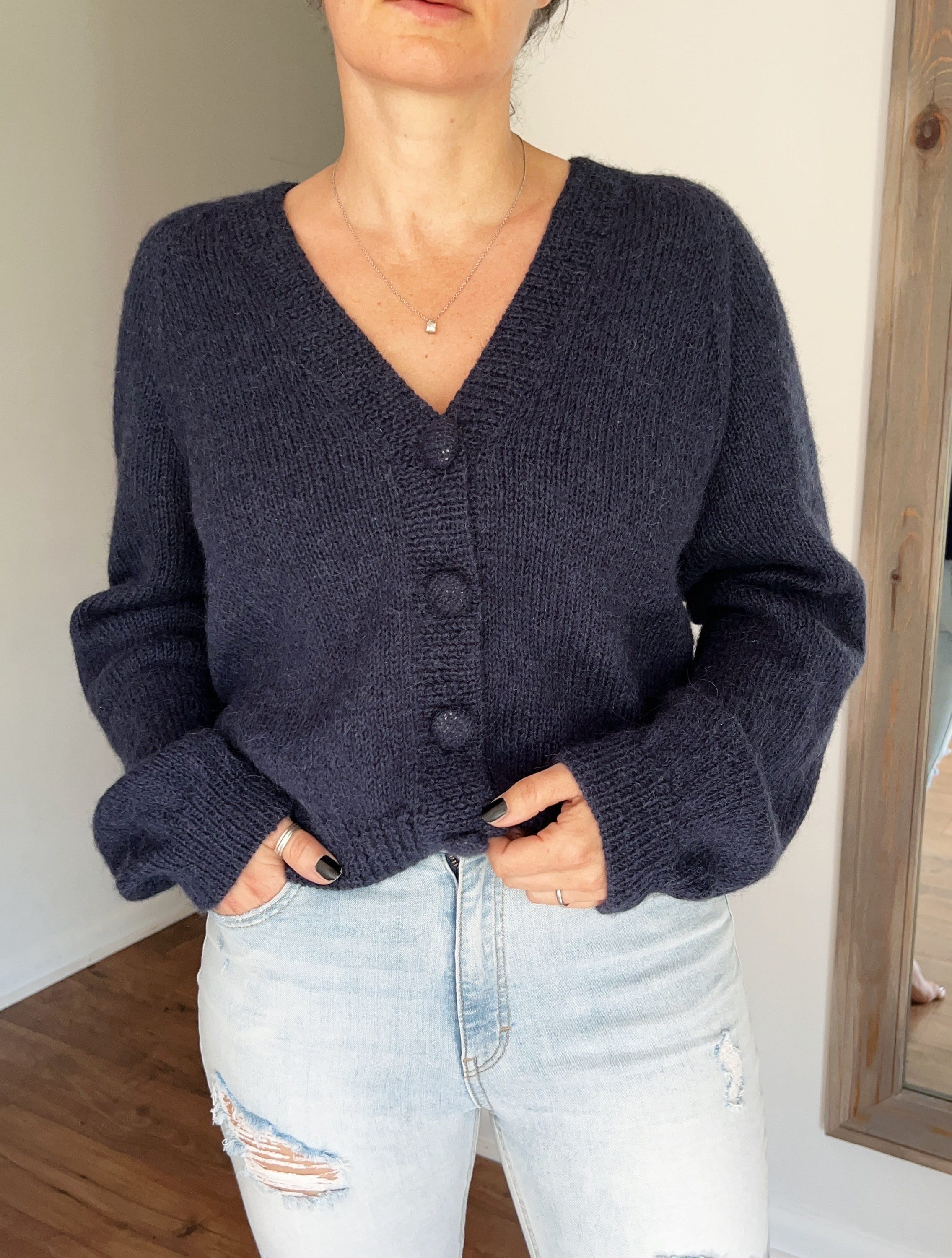 Hairy hotsell knit cardigan