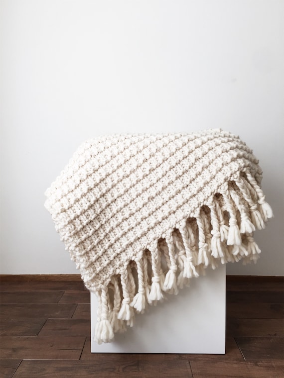 COOLL Hand-knit Woven Thread Thick Basket Blanket Braided DIY