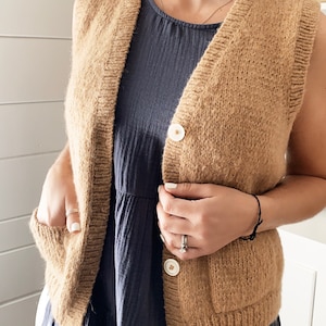 Knitting pattern Livre Vest Top Down Knitting Pattern