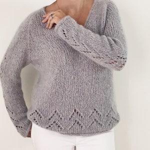 Strickanleitung Top-Down Sweater Pullover The Evermore Bild 2