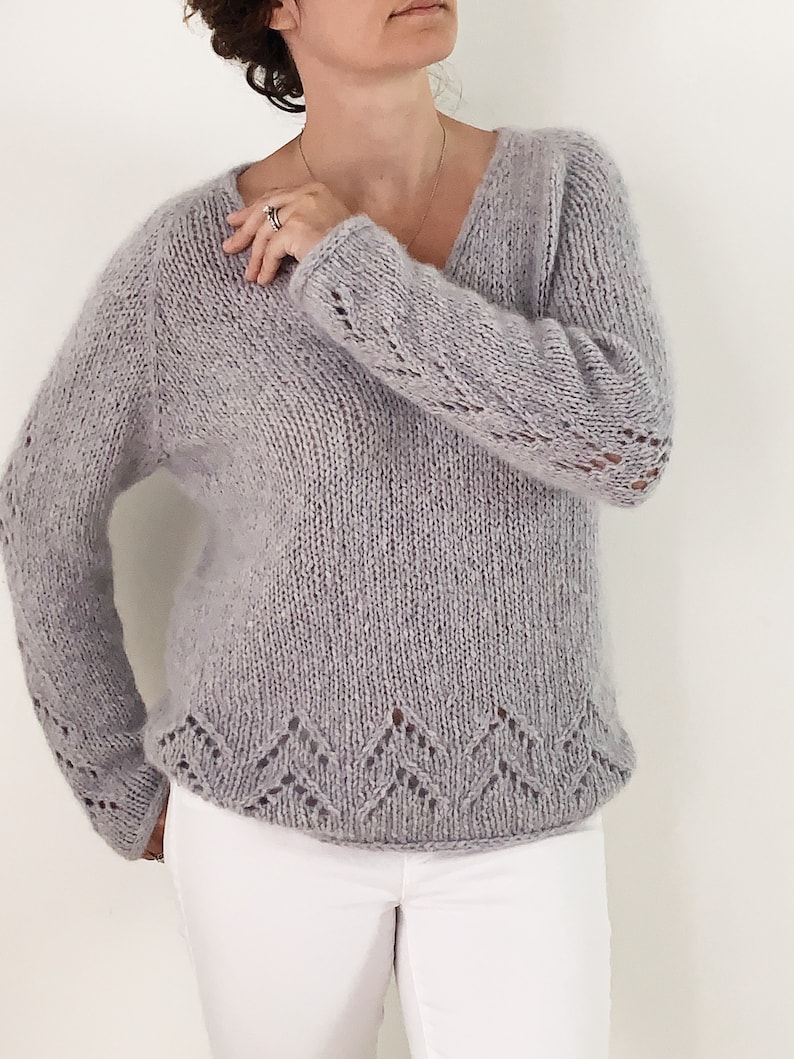 Strickanleitung Top-Down Sweater Pullover The Evermore Bild 2