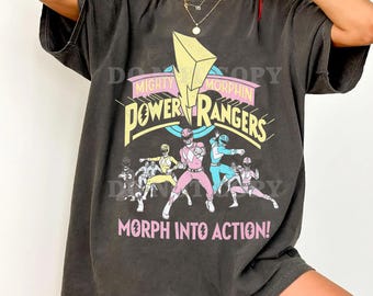 Comfort Colors Power Rangers T-Shirt: Morph Into Action!