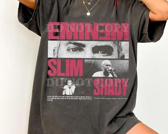 Camiseta Comfort Colors Eminem Slim Shady Graphic T-Shirt – Camiseta de rap Marshall Mathers LP