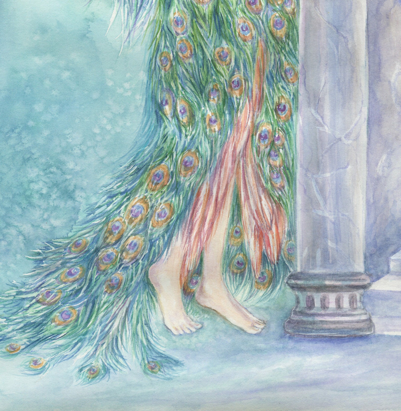 Fairy Art Peacock Fairy White Peacock and Butterflies Etsy
