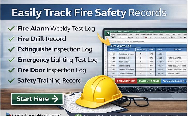 Fire Safety Log Book Template | Workplace Fire Alarm, Drill ...