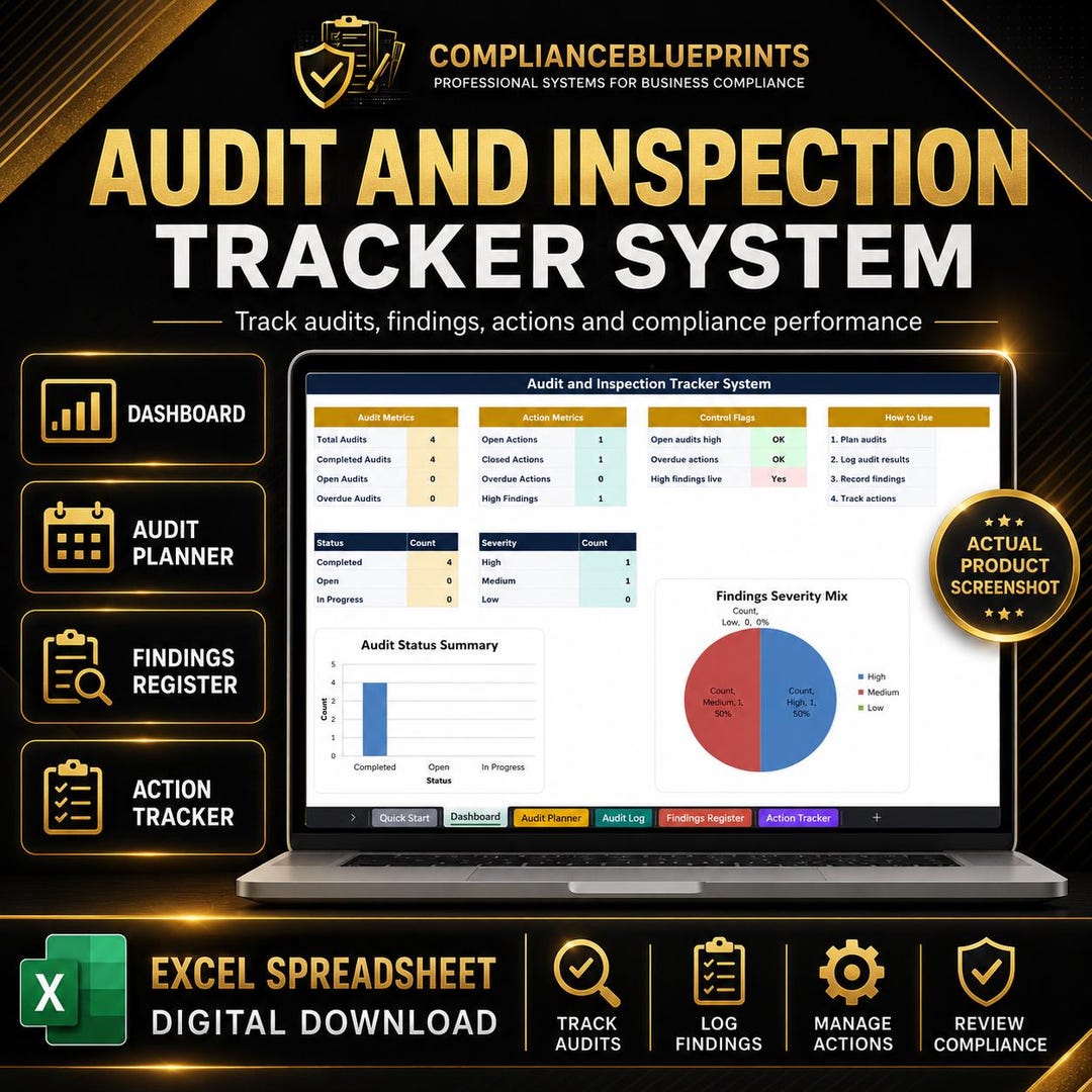 Audit and Inspection Tracker System Health and Safety Audit Log ...