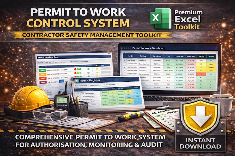 Permit to Work System Contractor Safety Control Register PTW Tracker ...