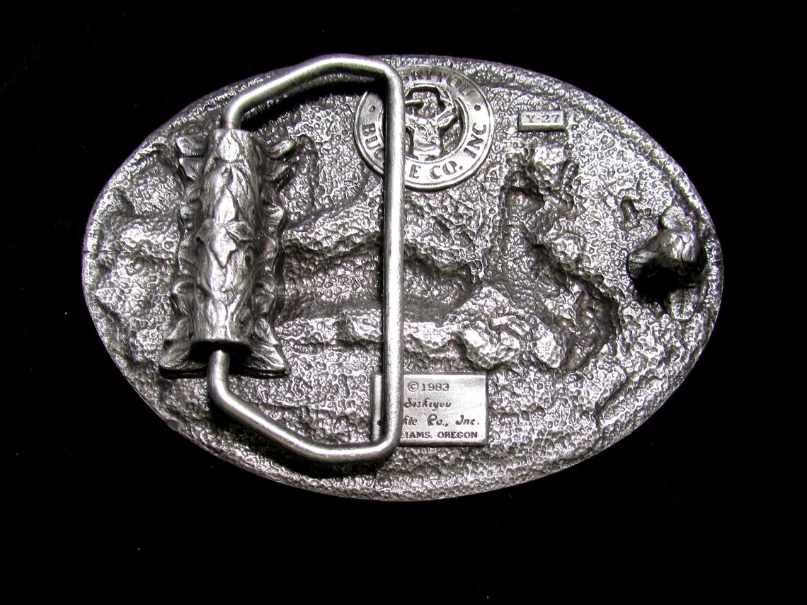 Pewter Belt Buckle Siskiyou Buckle Co. Williams Oregon Etsy