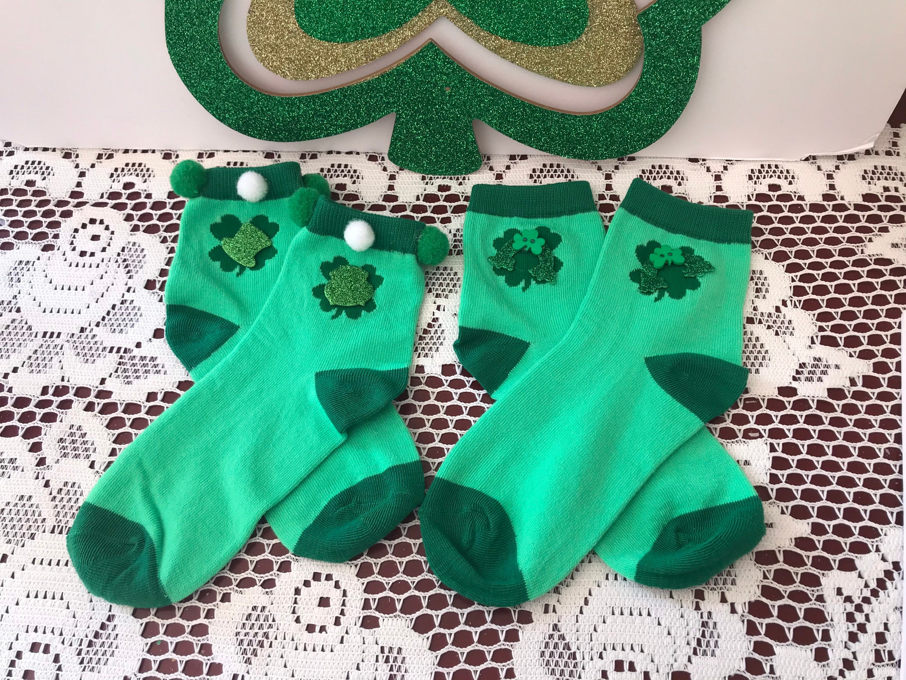 girls st patricks day socks