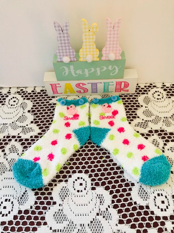 Kids Easter Fuzzy Socks Child Fuzzy Easter Socks Children Etsy