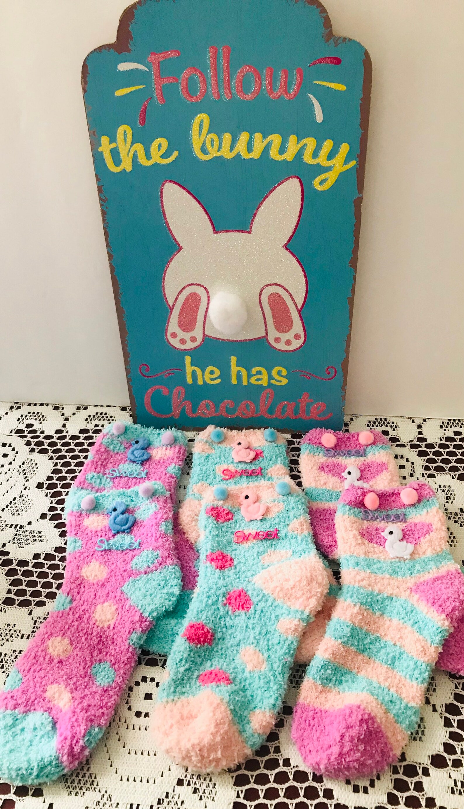 Kids Easter Fuzzy Socks Child Fuzzy Easter Socks Children Etsy