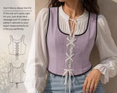 Corset Top Sewing Pattern - Corset Pattern, Corset Top Pattern, Corset Pattern PDF, Corset, Corset PDF Pattern, Womens Corset, Corset Dress