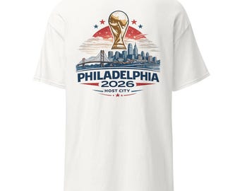 Philadelphia 2026 Soccer Skyline T-Shirt, Host City Football Fan Tee