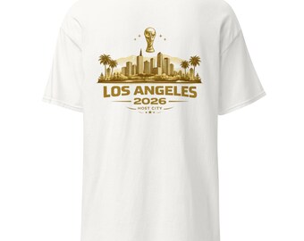 ロサンゼルス2026サッカーシャツ、スカイラインフットボールファンTシャツ、開催都市アパレル
