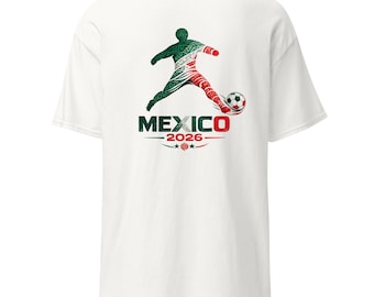 メキシコ2026サッカー選手グラフィックTシャツ、フットボールファンTシャツ