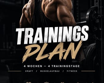 Programme d'entraînement de 4 semaines (PDF) | Programme de musculation | Renforcement musculaire | Programme d'entraînement pour hommes et femmes | Téléchargement numérique