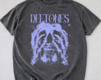 Vintage Deftones Skull T-Shirt, Alternative Metal Band Apparel, Grunge Graphic Tee