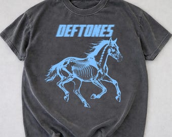 Retro Y2k Deftones White Pony Graphic Tee, Vintage Alternative Rock Band Shirt