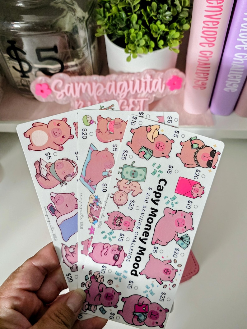 Mini Capy Savings Challenge 500 | A6 Budget Binder Inserts - Etsy