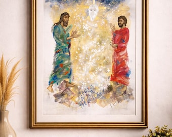 Transfiguration Jesus Wall Art, Christian Framed Print, Biblical Religious Decor