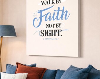Bible Verse Canvas, Minimalist Christian Wall Art