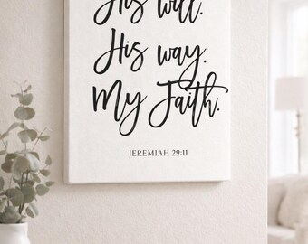 Faith Canvas, Minimalist Christian Wall Art