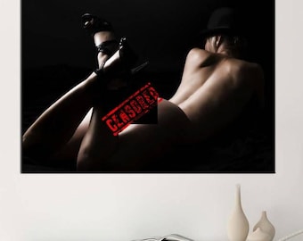 Sensual Black and White Nude Wall Art, Moody Bedroom Decor, Erotic Fine Art Photography Print, Modern Minimalist Wall Decor