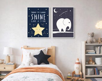Nursery Wall Decor, Baby Boy Room Decor, Kids Room Decoration