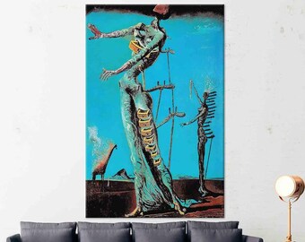 Dali Style Surrealist Canvas Print, Abstract Statement Wall Art