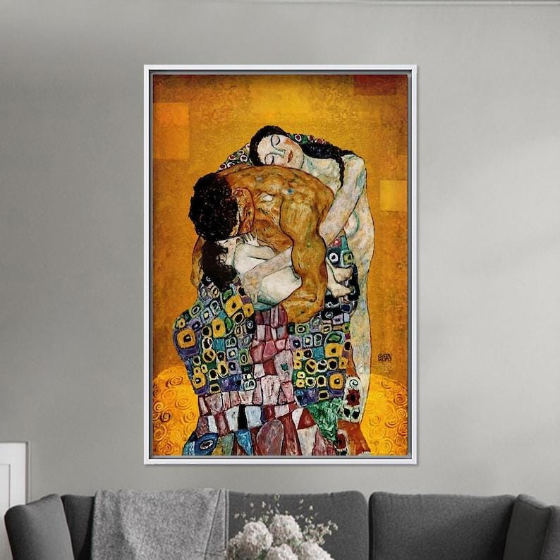 Death and Life Wall Art, Gustav Klimt Poster, Symbolist Art Print ...