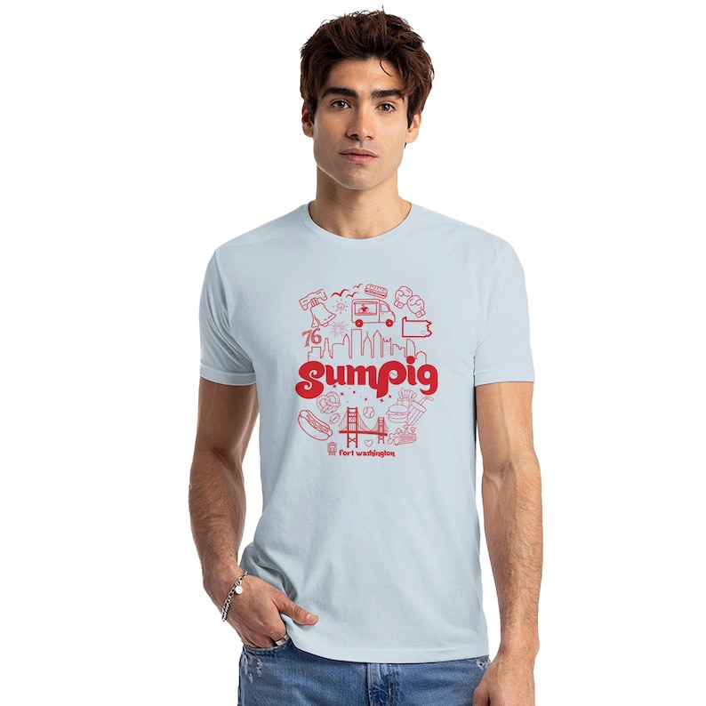 SumPig Philly Icons Tee — Red Lettering