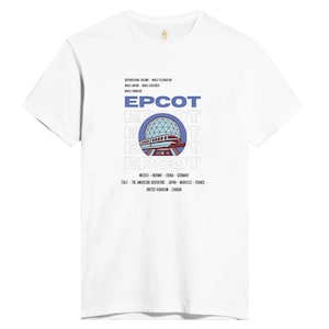 Camiseta vintage de EPCOT World Showcase / Top retro del parque Spaceship Earth