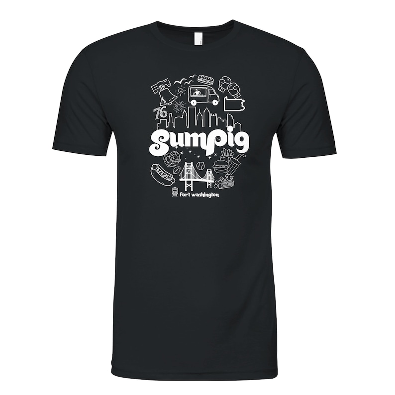 SumPig Philly Icons Tee — White Lettering
