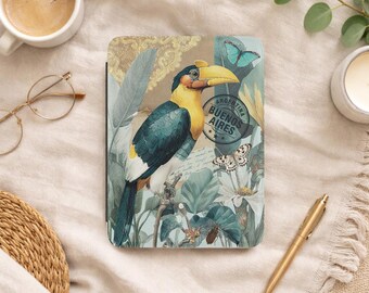 Funda vintage tropical para Kindle Paperwhite, tucán botánico salvaje, regalo para amantes de los libros