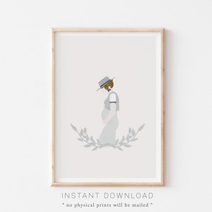 Pregnant Woman Poster, Maternity Wall Art, Nursery Poster, Pregnant Woman Art, Mommy Art Pregnant Print, Pregnancy Gift, Expecting Mom Gift image 1