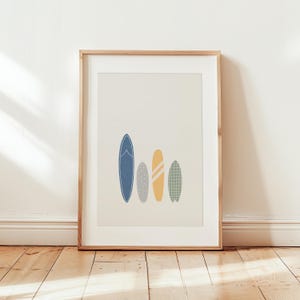 Modern Abstract Art Print Surf, Surf Nursery Decor, Surfboard Nursery Print, Boy Surfer Wall Art, Blue Green Kid Surf Printable, Surf Prints