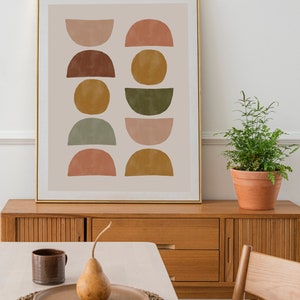 Terracotta Abstract Watercolor Print, Abstract Wall Art Print, Terracotta Blush Art, Rust Colored Art, Terracotta Green Nursery Decor image 6