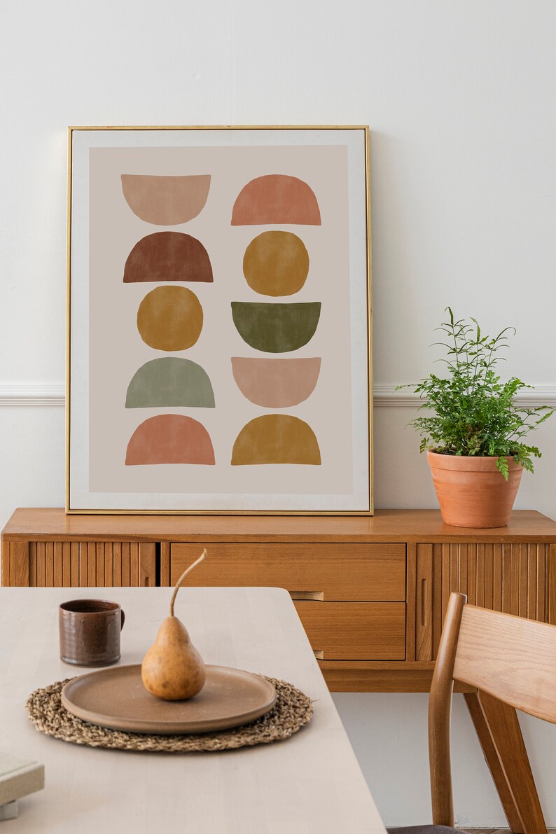 Terracotta Abstract Watercolor Print, Abstract Wall Art Print, Terracotta Blush Art, Rust Colored Art, Terracotta Green Nursery Decor image 6