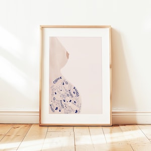 Lámina de embarazo, regalo para ginecólogo, regalo para partera, arte médico, regalo para el embarazo, imprimible para partera, arte anatómico imprimible, obra de arte para partera