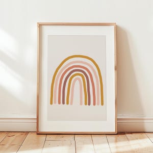 Girl Boho Rainbow Wall Art, Rainbow Boho Nursery Decor, PRINTABLE Wall Art, Kids Room Decor, Rainbow Baby Girl Art, Rainbow DIGITAL DOWNLOAD