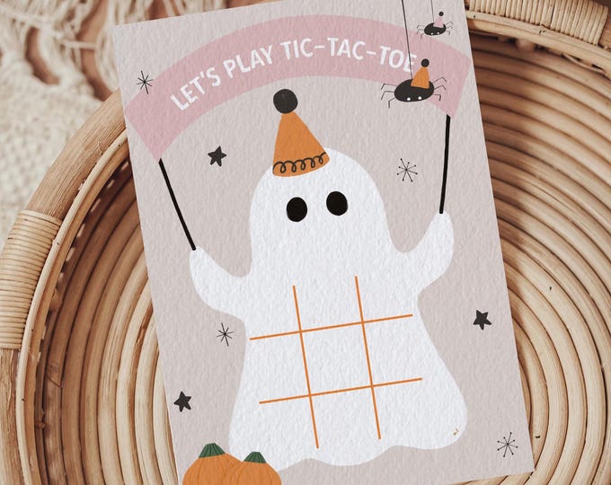 Printable Halloween Tic Tac Toe Game Cards for Halloween Party or Trick ...