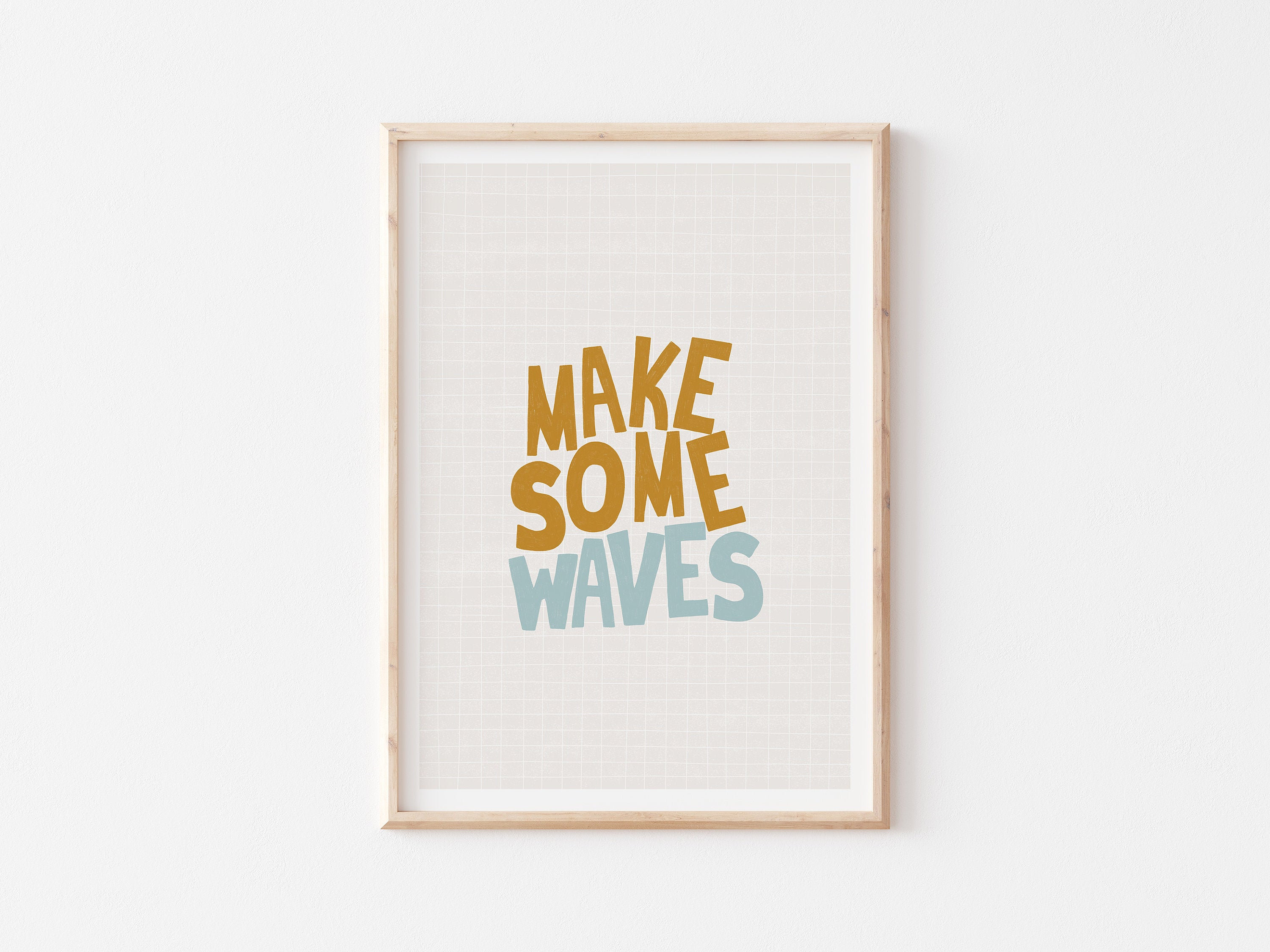 Make Some Waves Print Surf Printable Beach Nursery Decor Etsy