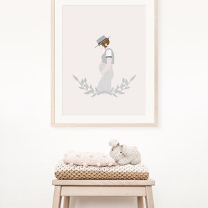 Pregnant Woman Poster, Maternity Wall Art, Nursery Poster, Pregnant Woman Art, Mommy Art Pregnant Print, Pregnancy Gift, Expecting Mom Gift image 4